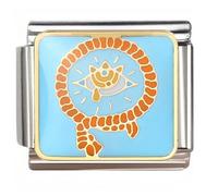 NOOFNO Italian Bracelet Charm,9mm,Serpentine Devil's Eye,Nature & Mystique > The Devil's Eye