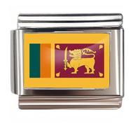 NOOFNO Italian Bracelet Charm,9mm,Sri Lanka,Country & Culture > Flag