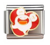 NOOFNO Italian Bracelet Charm,9mm,Star-Eyed Halloween Ghost,Holiday > Halloween