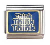 NOOFNO Italian Bracelet Charm,9mm,Think Repeating Art,Color > Blue