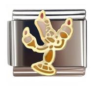 NOOFNO Italian Bracelet Charm,9mm,Triple Flame Golden Motif,Beauty & Manicure > Bow