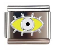NOOFNO Italian Bracelet Charm,9mm,Yellow Iris Devil's Eye,Nature & Mystique > The Devil's Eye