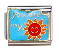 NOOFNO Italian Bracelet Charm,9mm,You Are My Sun,Sentiments & Affections > Friends