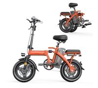 NOOGRRFA 14" Electric Bike,Mini Folding E Bike for Adults,48V 12Ah Removable Battery,3 Riding Modes Electric Bicycle,5H Fast Charge,150KG Capacity,Front Shock Absorber,Foldable Ebike with Rear Frame