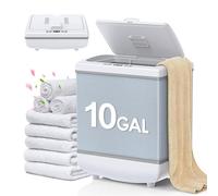 NOOGRRFA 35L Towel Warmer Bucket,Foldable Towel Warmer - Drying & Heating Functions,6-Level Timer & LED Display,Luxury Towel Warmers for Bathroom, for 2 Oversized Towels, Bathrobes(White)