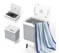 NOOGRRFA Foldable Towel Warmer,600W Towel Warmer Bucket - Drying & Heating,Timer & LED Display,Luxury Towel Warmers for Bathroom, for 2 Oversized Towels, Bathrobes(35L,White)