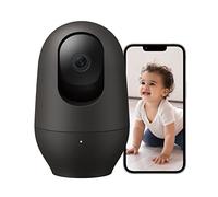 nooie 2K baby monitor, 360°Pan/Tilt Wi-Fi Baby Monitor with Camera and Phone App, Indoor Baby Camera, AI Motion Tracking, Night Vision, Two-Way Audio, Compatible with Alexa/Google Home