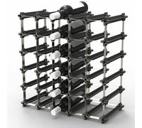 NOOK 25/30 Bottle Self Assembly Wine Rack (Black)