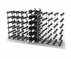 NOOK 50/60 Bottle Self Assembly Wine Rack (Black)