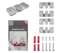 Nook Hack Z-Clamps Small [2 Pairs] | Interlocking Heavy Duty Picture Hanging Fittings