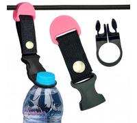 NookingtonsCo Paddle Board Bottle Holder - SUP Drink Bungee Clip for Kayak or Inflatable Board - ISUP Water Sports Paddleboard Accessories (2, Bubblegum)