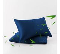 NookZuzu Navy Bamboo Pillow Cases Set of 2,20"x36" King Envelope Pillowcase Pillow Covers,Cool Silky Breathable Bamboo Pillow Cover for Hot Sleepers and Those Who are Prone to Sweating