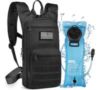 NOOLA 3L Hydration Backpack, Water Backpack with TPU Water Bladder, Tactical Hydration Pack for Men Women, Perfect Molle Water Backpack for Hiking, Biking, and Hunting, Black