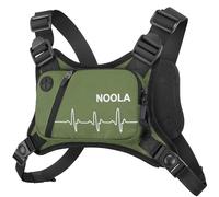 NOOLA - Chest Pack, Reflective Running Vest for Women Men, Lightweight Chest Bag with Phone Holder, Running Accessories, Green, Green, Outdoor Running