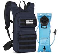 NOOLA Hydration Backpack with 3L TPU Water Bladder, Tactical Molle Water Backpack for Men Women, Hydration Pack for Hiking, Biking, Running and Climbing, Blue