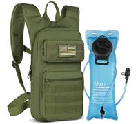 NOOLA Hydration Backpack with 3L TPU Water Bladder, Tactical Molle Water Backpack for Men Women, Hydration Pack for Hiking, Biking, Running and Climbing ,Army Green