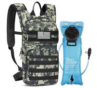 NOOLA Hydration Backpack with 3L TPU Water Bladder, Tactical Molle Water Backpack for Men Women, Hydration Pack for Hiking, Biking, Running and Climbing, Shadowstand