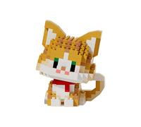 NOOLY Animal Micro Building Blocks Set Mini Cat Building Toy Bricks Kits for Adult and Kids WKLJM-09 (2 in 1 Orange cat)