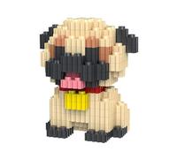 NOOLY Micro Dog Building Blocks, Pet Bricks Sets for Adults and Boys Girls CLJM-01 (Pug)