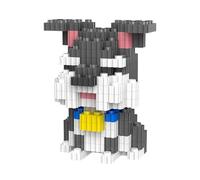 NOOLY Micro Dog Building Blocks, Pet Bricks Sets for Adults and Boys Girls CLJM-01 (Schnauzer)
