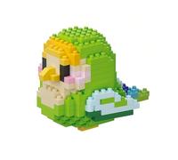 NOOLY Parrot Micro Building Bricks Kit Bird Thmed Blocks Set Decoration for Home and Office WKLJM-01 236Pcs (Gold and Green) 8909