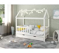 Noomi Essie Solid Wood Shorty House Bed White