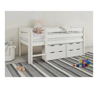 Noomi Mid Sleeper Shorty with Chest of Drawers White | Size: Junior Noomi White Junior