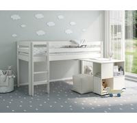 Noomi Nora Mid Sleeper Workstation Cabin White
