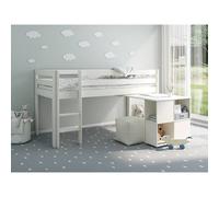 Noomi Nora Mid Sleeper Workstation Cabin White | Size: EU Single Noomi White EU Single