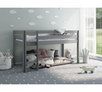 Noomi Nora Solid Wood Mid Sleeper Bed in Grey | Size: EU Single Noomi Grey EU Single