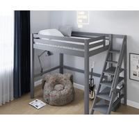 Studio Loft Bed Double High Sleeper Grey - Grey