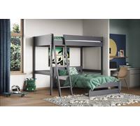 Noomi Tera Solid Wood Small Double High Sleeper with Small Double Bed in Grey Noomi Grey Small Double