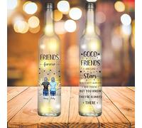 NOONATIVE Friends Forever Bottle Lamp,Personalized Custom Bestie Wireless Bottle Lamp with Portrait & Name,Friendship Gifts for Bestie,Best Friend