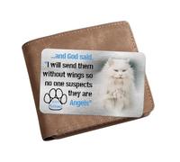 NOONATIVE I Will Send Them Without Wings So No One Suspects They are Angels Wallet Card,Personalized Custom Memorial Wallet Card with Photo Name Date,Sympathy Gift for Pet Owners Pet Lovers
