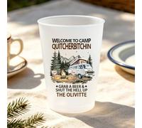 NOONATIVE Personalized Camp Party Cup for Hiking Camping Glamping, Welcome to Camp Cup, Custom Names Camping Gift Reusable Cups, Christmas Birthday Party Decor Gifts for Campers Family Friends,05
