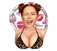NOONATIVE Personalized Face Photo 3D Mouse Pad,Custom Funny & Naughty Photo 3D Sexy Body Mousepad,Adult Jokes Gifts for Couple Coworker Troll Husband Boyfriend