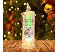 NOONATIVE Personalized LED Flameless Candle, Custom Photo Memorial Gift, Minimalist Style, Energy Efficient, Indoor Use