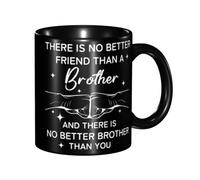 NOONATIVE There is No Better Friend Than A Brother Mug,Personalized Custom Coffee Mug with Name,Birthday Gifts for Brother