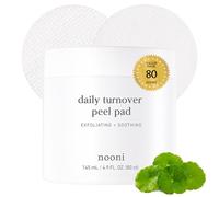 NOONI Facial Toner Pads - Glycolic Acid Pads 80 EA | AHA(Glycolic Acid, Lactic Acid), Pore Care Control, Glass Skin, Exfoliates Blackhead, Reduces Fine lines with Panthenol, Hydrating Serum