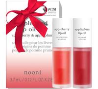 NOONI Korean Vegan Lip Oil - Appleberry & Appleplum | Lip Stain, Gift, Long-Lasting, Moisturising, Plumping, Revitalising for Dry Lips, Waterproof, No Peel Off, 0.12 Fl Oz, Valentine Gifts for Women