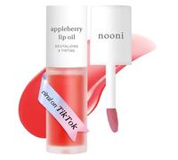 NOONI Korean Vegan Lip Oil - Appleberry | Lip Stain, Long-Lasting, Moisturising, Plumping, Revitalising for Dry Lips, Travel-Friendly, Waterproof, No Peel Off, Hydrating, Nourishing, 0.12 FL