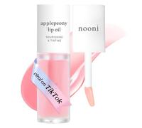NOONI Korean Vegan Lip Oil - Applepeony | Long-Lasting, Moisturising, Plumping, Revitalising for Dry Lips, Waterproof, No Peel Off, Stocking Stuffers, 0.12 FL Oz