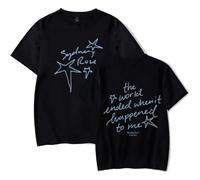 Noonocy Sydney Rose Merch T- Shirts Women Men Crewneck Unisex Fashion Short Sleeve Cotton Tops Casual Oversized T- Shirts XS~4XL-Black||x_s