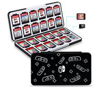 NOOP Game Card Case for Nintendo Switch& Switch OLED Game Card and Micro SD Card, Carrying Storage Case with 24 Game Card Slots and 24 Micro SD Card Slots (Joy-Con Grip)