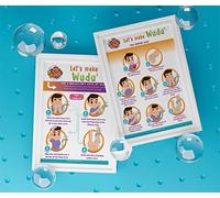 Noor al-Ilm 2pc Islamic Kids Wall Art: Lets Make Wudu Poster, Educational Muslim Learning Resources, Perfect Islamic Classroom Decor and Ramadan Eid Gifts for Children