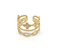Noor Floral Crown Ring ARIIRA Gold One Size