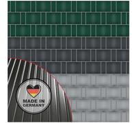 NOOR Privacy Screen Strips PP Pro Extra Strong for Double Rod Mat Fence - Fence Privacy Screen Anthracite 0.19 x 2.55 m - Thickness 1.5 mm Grooved - Opaque Wind and Privacy Protection - Fence Panels
