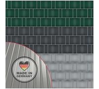 NOOR Privacy Screen Strips PP Pro Extra Strong for Double Rod Mat Fence - Fence Privacy Screen Light Grey 0.19 x 2.55 m - Thickness 1.5 mm Grooved - Opaque Wind and Privacy Screen - Fence Panels Made