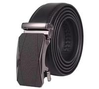 Noor Zala Belts Adjustable Genuine Leather Automatic Buckle Belt, Unisex Cotton Fabric Golf Knit Web Woven Belt Adjustable