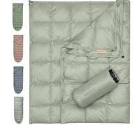 Noora North Down Camping Blanket | Lightweight, Compact & Compact | Warm Comforter for Outdoor, Travel, Stadium, Hammock, Beach & Festivals | Water Resistant | 650 Fill Power